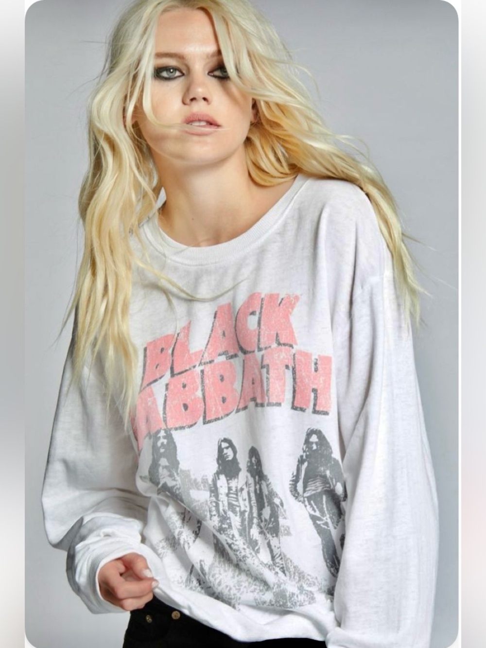 NWOT Black Sabbath Oversized Burnout Sweatshirt RECYCLED KARMA